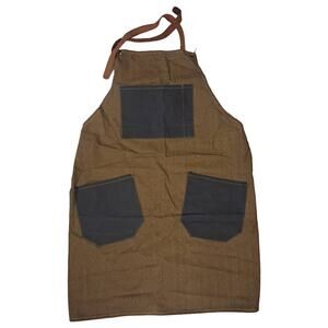 Cotton Canvas Work Apron with Leather Straps For All Occasions